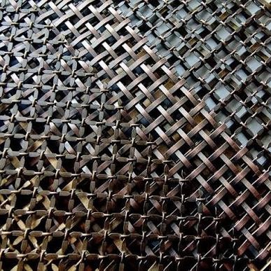 Decorative bronze plated architectural lattice screen