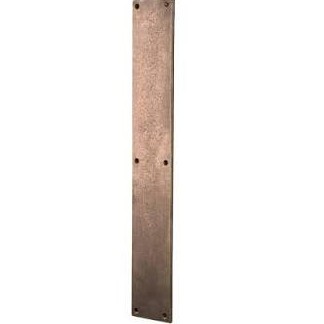 Brushed Venetian bronze door push plate