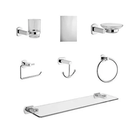 Decorative chrome plated bathroom accessories