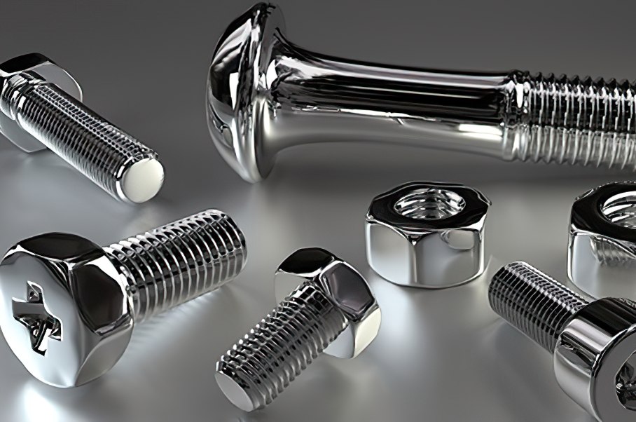 Chrome plated industrial fasteners bolts and screws