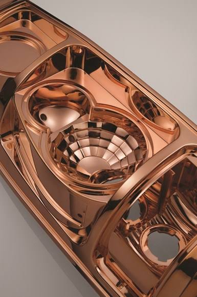 Copper plated automotive engine part engineered for thermal heat transfer