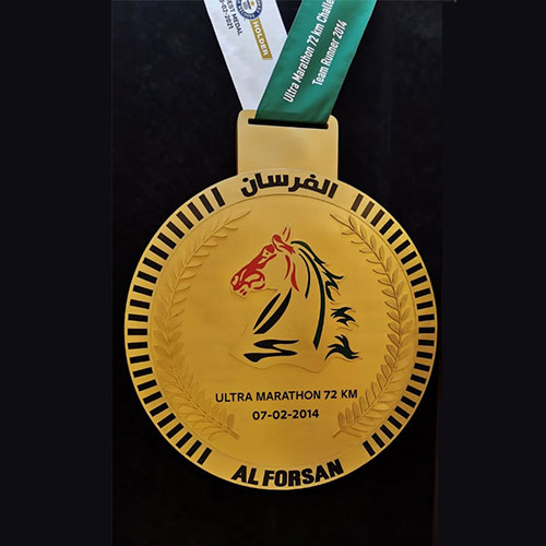Gold plated award medal for ceremonial events