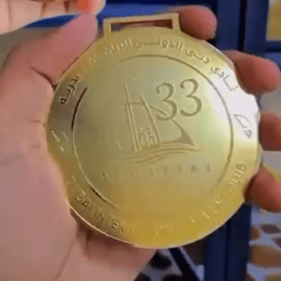 Bulk production of 24K gold plated event medals