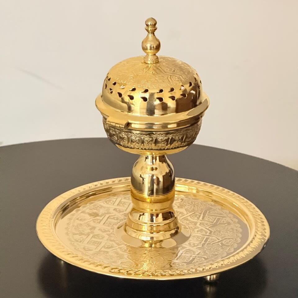 24K Gold Plated oud incese burner