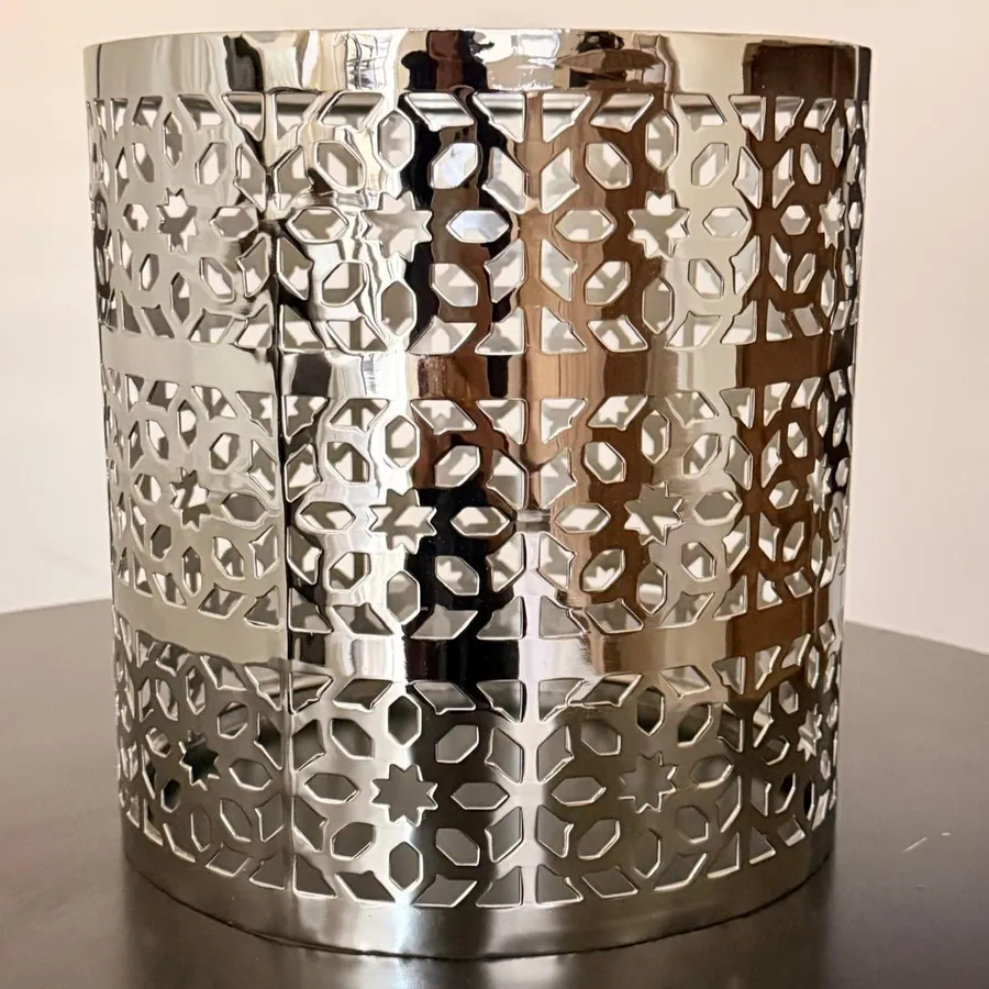 Precision Nickel Plated arabic candle holder
