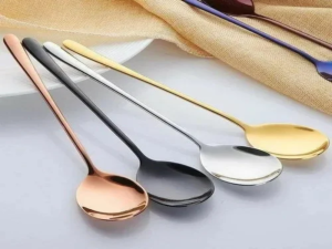 PVD coated rainbow and golden hotel kitchenware