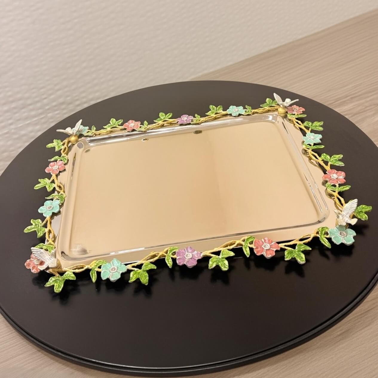 Chrome and Silver Plated serving tray