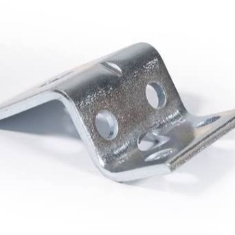 Clear zinc plated silver metal bracket